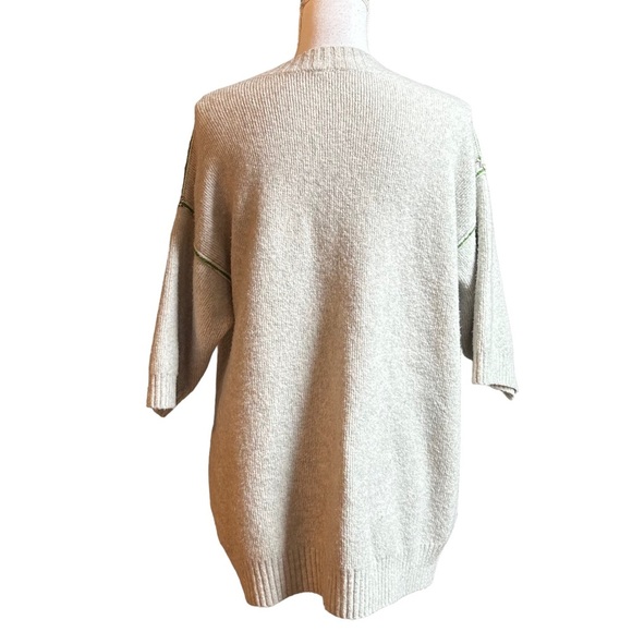Anthropologie MOTH Exposed Seam Oversized Wool Blend Crewneck Sweater Sz XS Fall - Picture 5 of 9